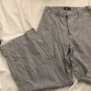 Striped Annie high rise wide leg crop pants